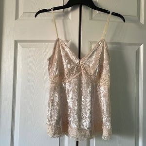 Medium Pink Velvet Cami